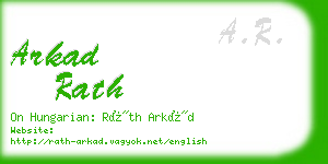 arkad rath business card